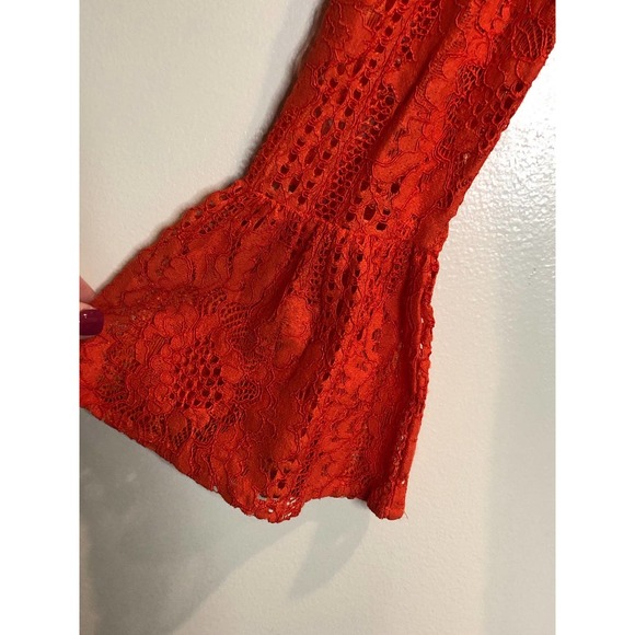 Endless Rose red Ornage Lace XS Boutique Bohemian Boho Going Out Dress - Picture 3 of 9